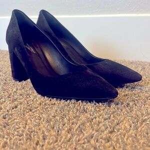 Tosca blu, heels, size 7, black suede leather